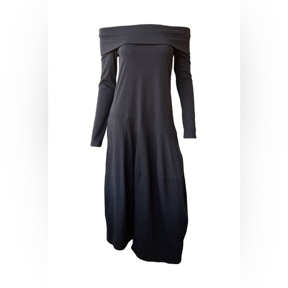 Tibi / Off The Shoulder T-Shirt Dress Black size 2 - Picture 2 of 12